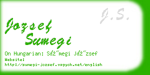 jozsef sumegi business card