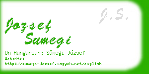 jozsef sumegi business card